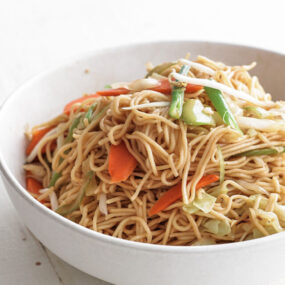 stir fry noodles in a bowl