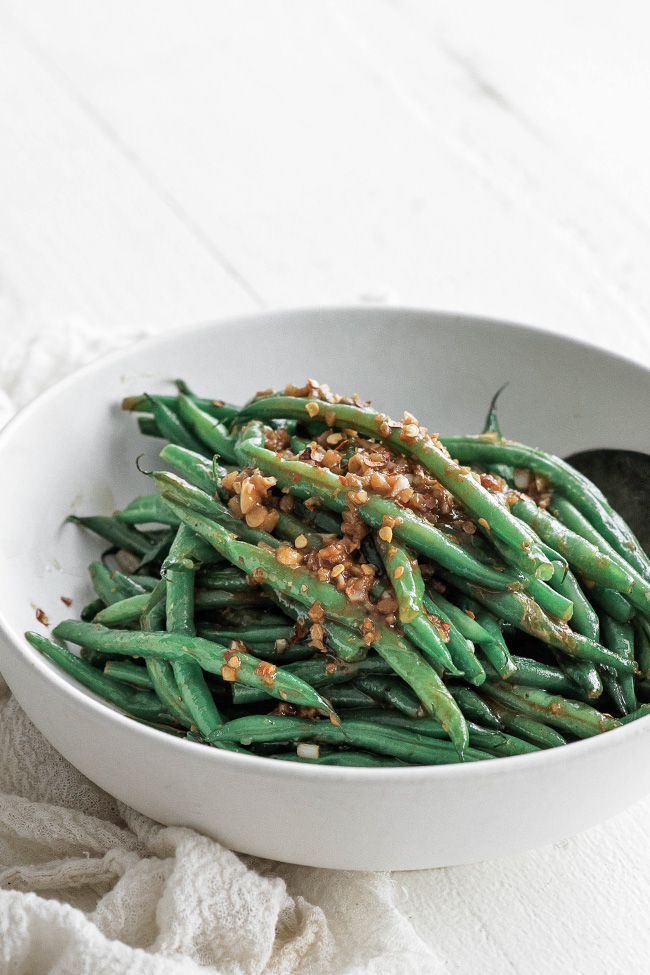 green beans with soy and mustard