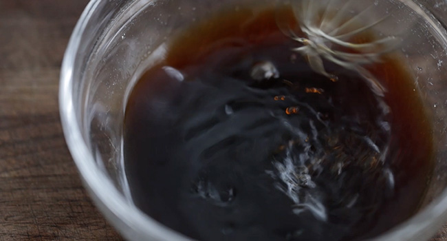 mixing a soy sauce