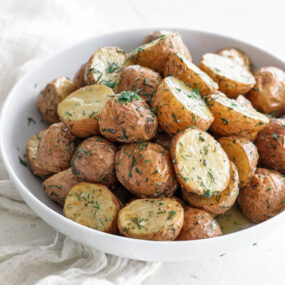 roasted red potatoes in a bowl