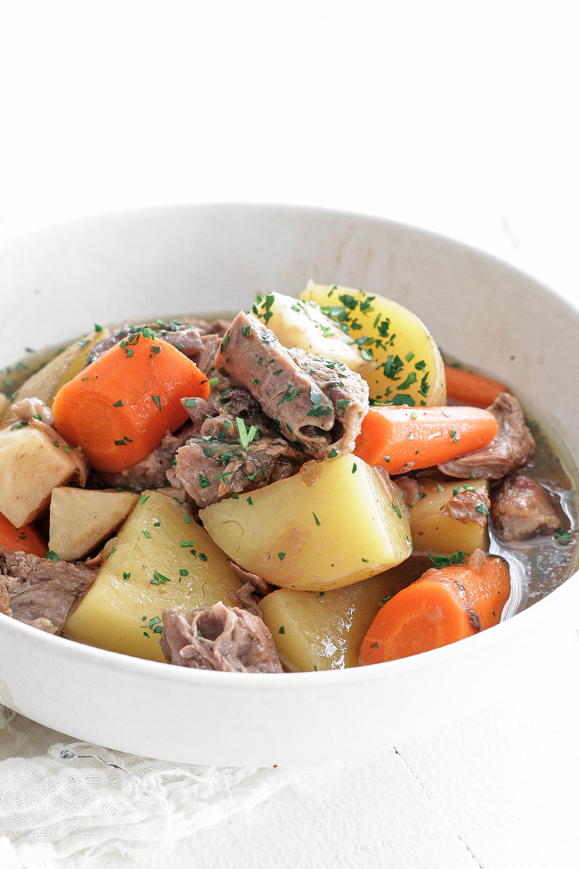 lamb stew in a bowl