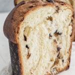 sliced panettone halves