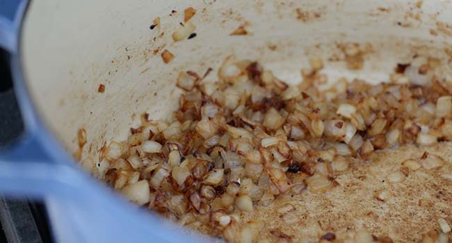 caramelizing onions