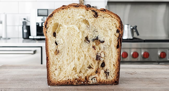 sliced panettone