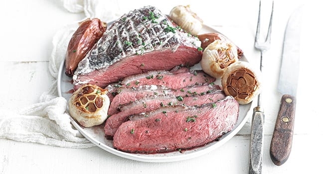 sliced picanha steak