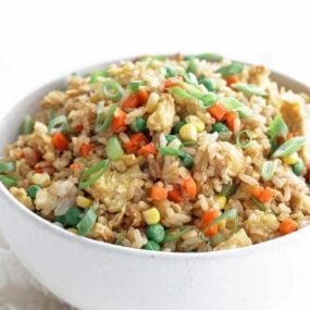 egg fried rice in a bowl