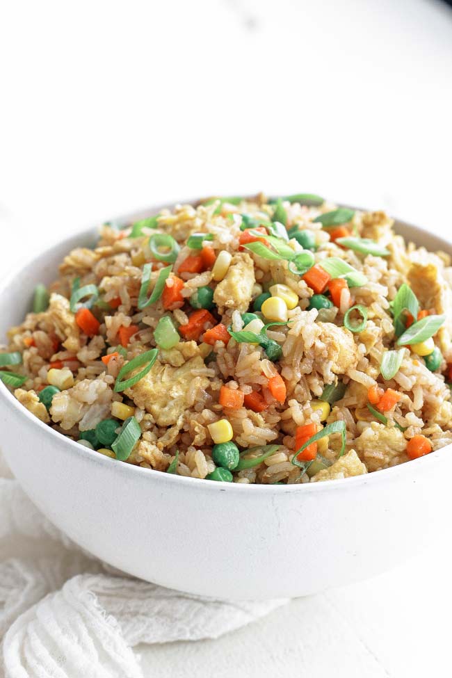 egg fried rice in a bowl