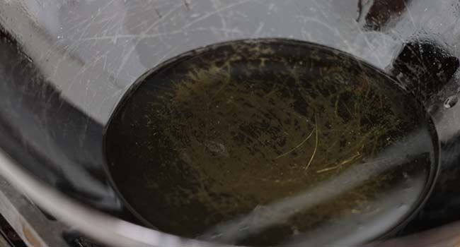 oil in a wok