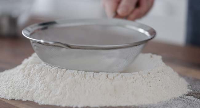 making a flour well