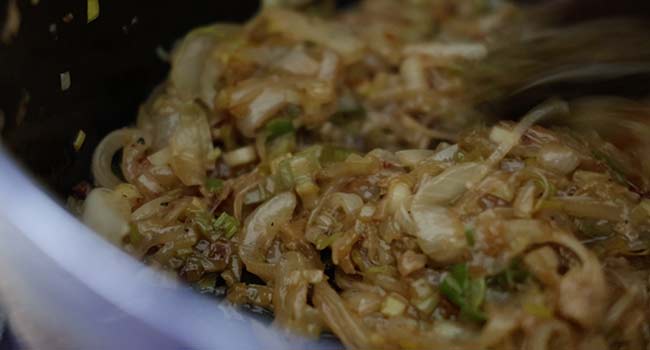 caramelized onions in a pot