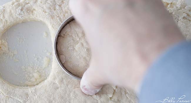 cutting out dough