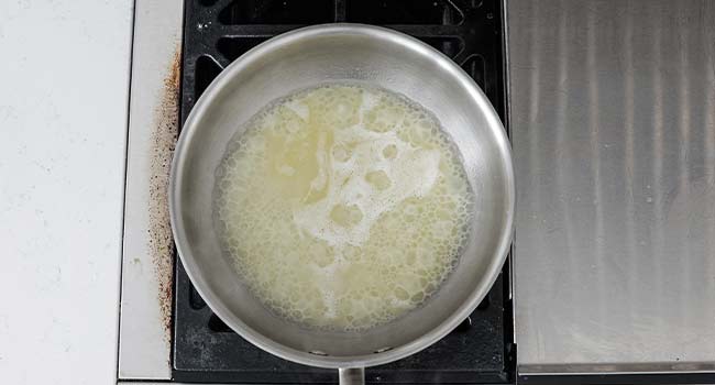boiling butter and water
