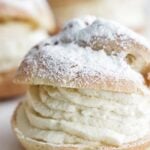 cream puffs with powdered sugar