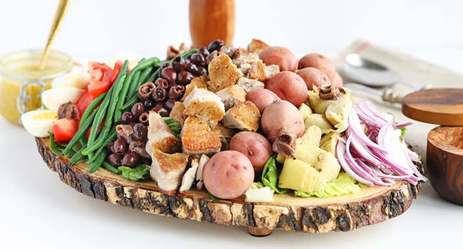 plate the nicoise salad