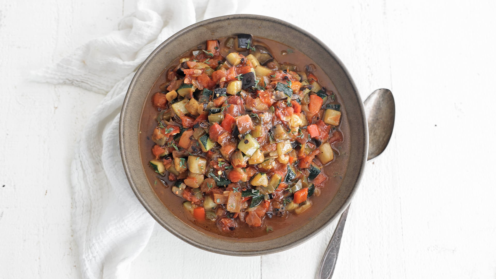 a bowl of ratatouille