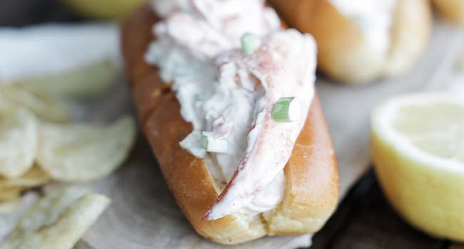lobster roll with celery