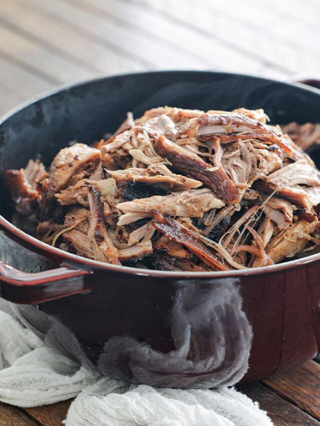 pulled pork in a pot