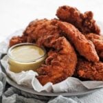fried chicken tenders with sauce