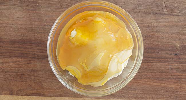 honey mustard ingredients in a bowl