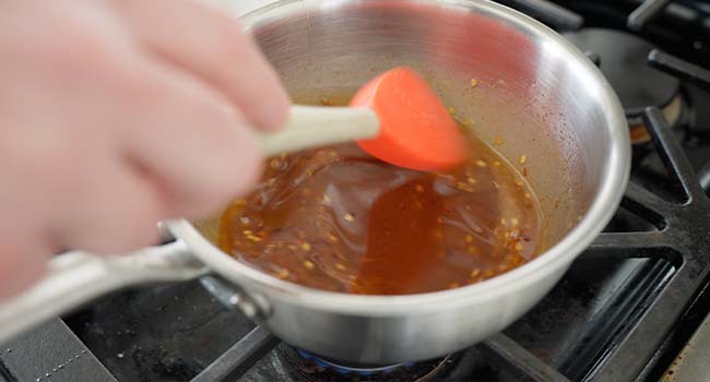 making a hot honey sauce