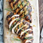 grilled and sliced asian chicken marinated chicken