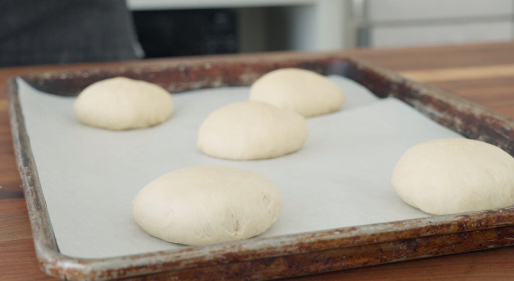 letting burger buns rise