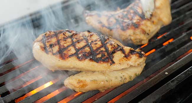 marked chicken breast