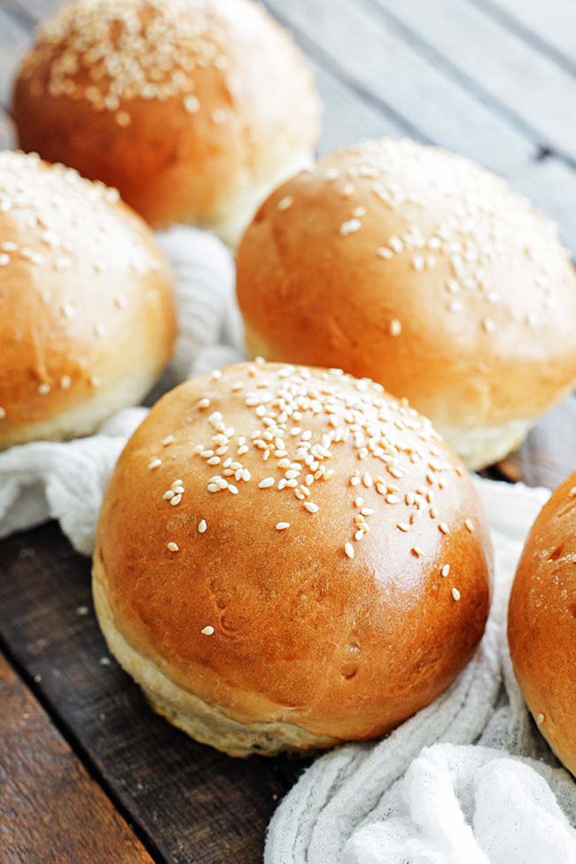 homemade burger buns