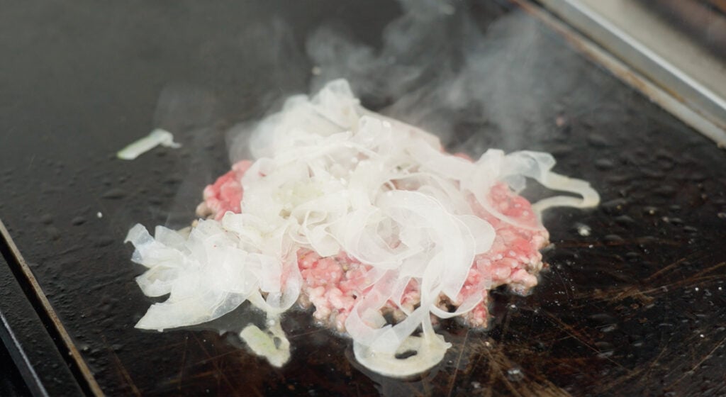 onions on a burger