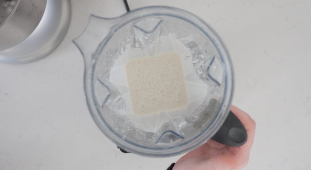 lumpia wrapper ingredients in a blender