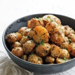 Ranch potatoes in a bowl
