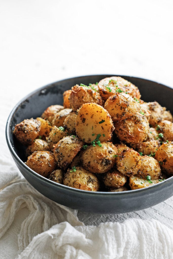 Ranch potatoes in a bowl