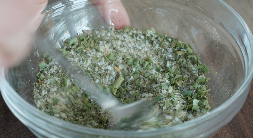Ranch Seasoning ingredients mixed in bowl