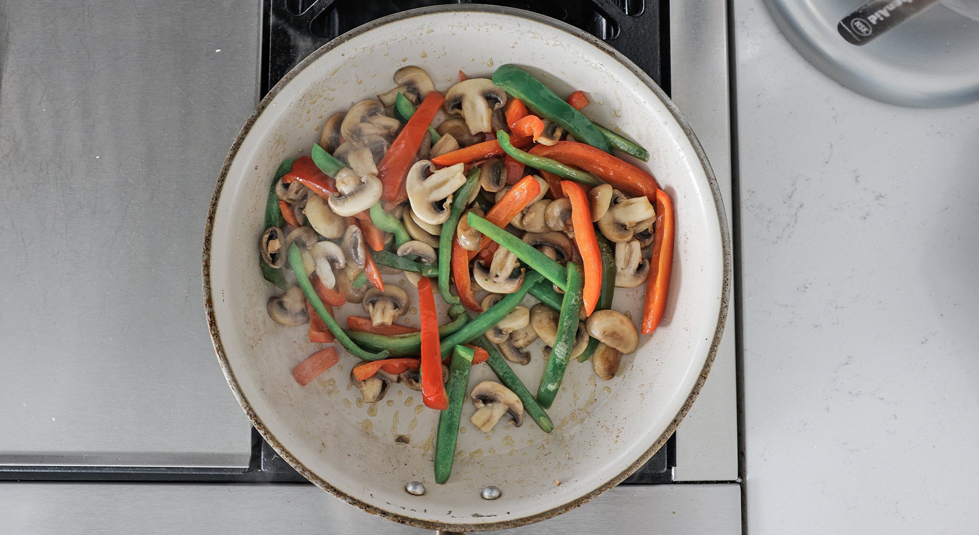 roast the peppers and mushrooms