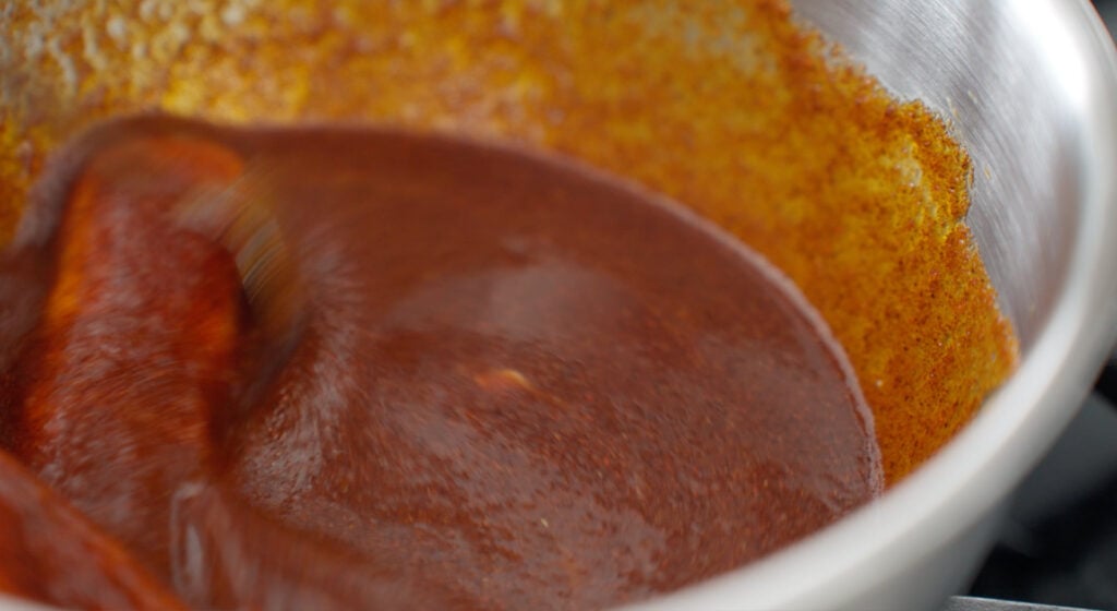 sauce ingredients combined in a bowl