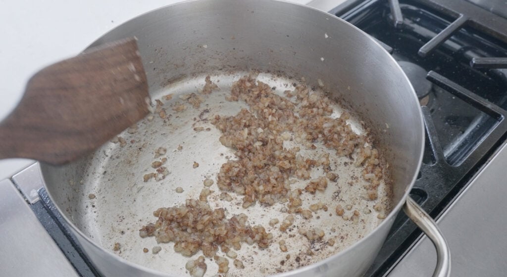 sauteeing onions
