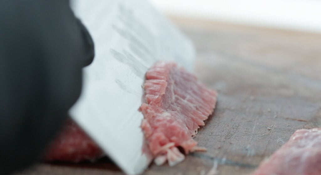 slice the beef very thin