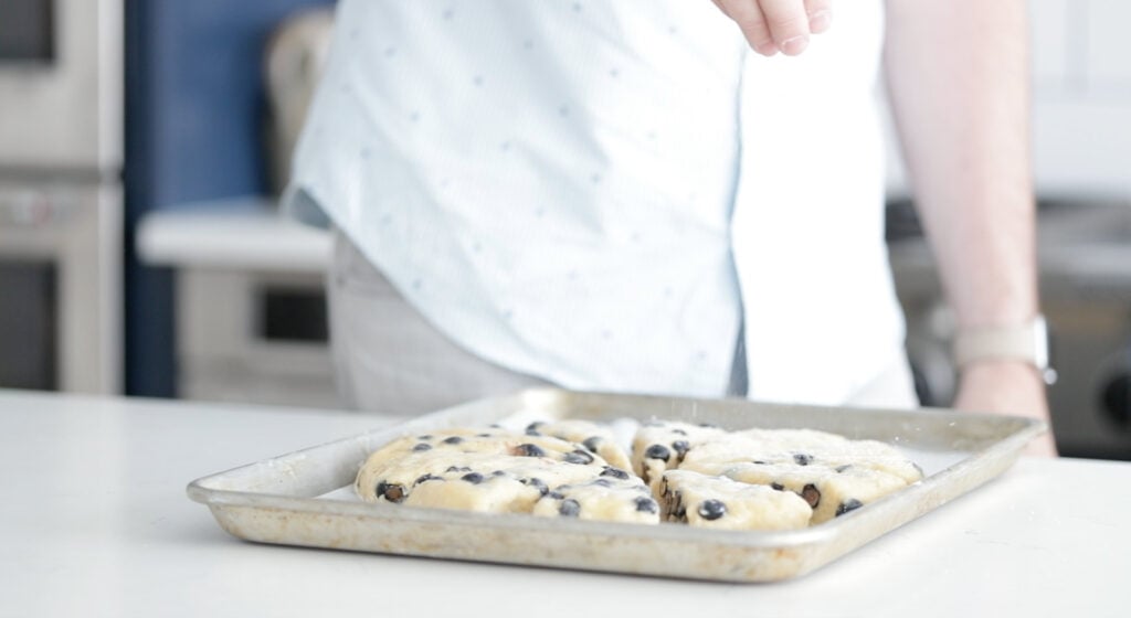 sprinkle the tops of the scones with sugar