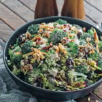 broccoli salad in a bowl