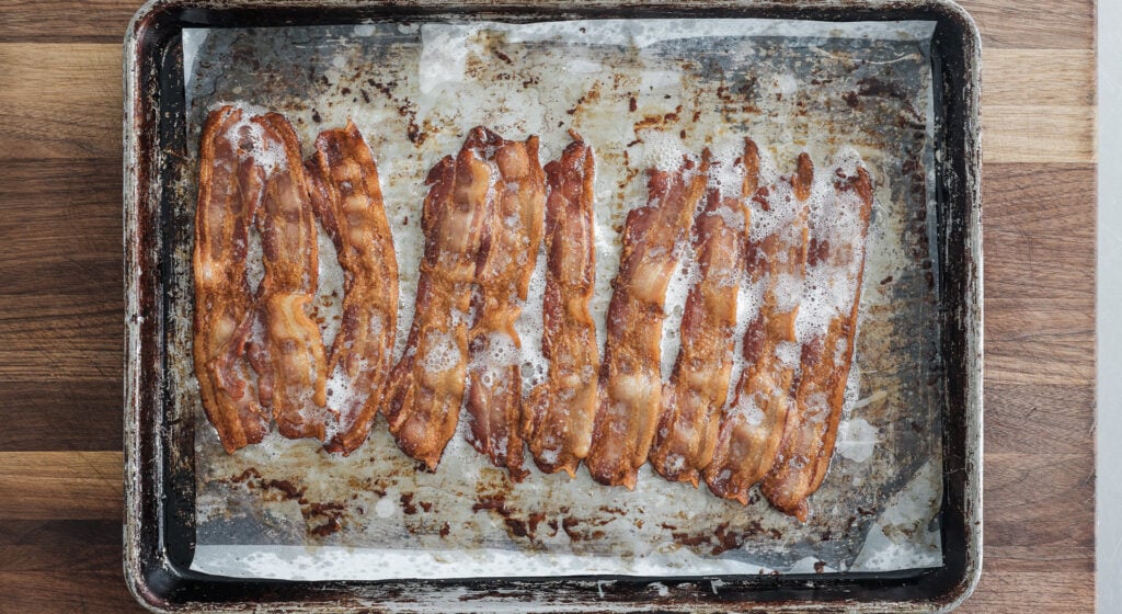 cooking bacon