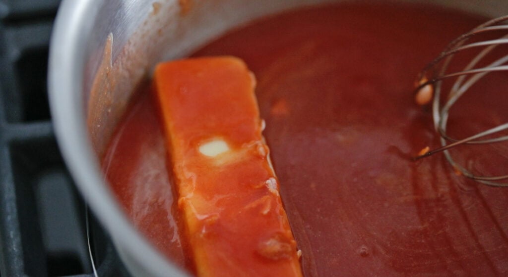 Make the Buffalo sauce in a pot