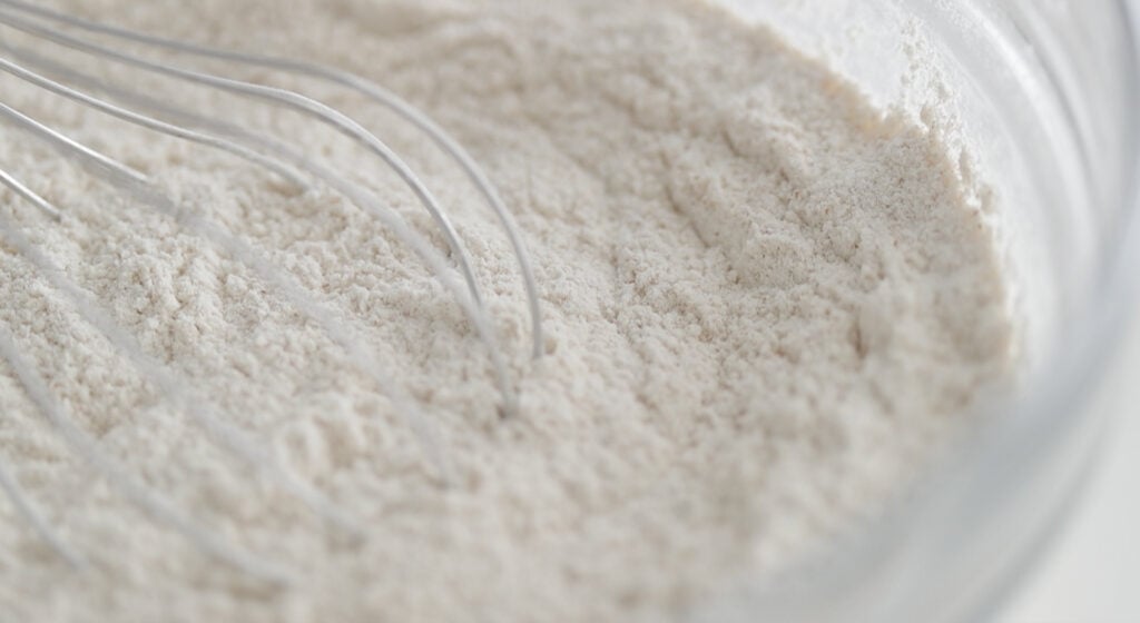 mix together the flours, salt, and the rest of the sugar