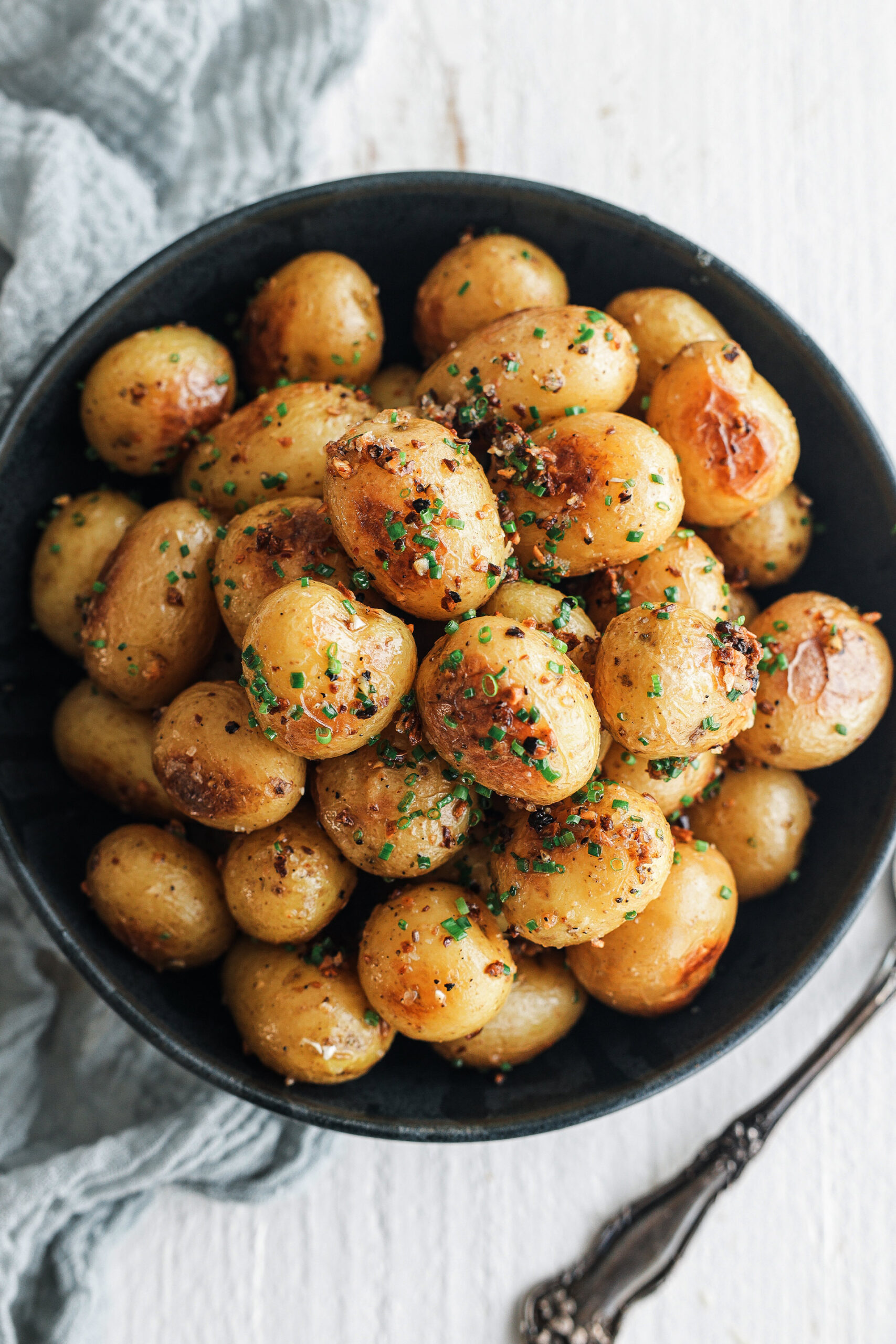 Roasted Baby Potatoes Recipe (Garlic and Chive) - Chef Billy Parisi