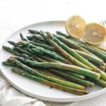 Sauteed asparagus on a plate