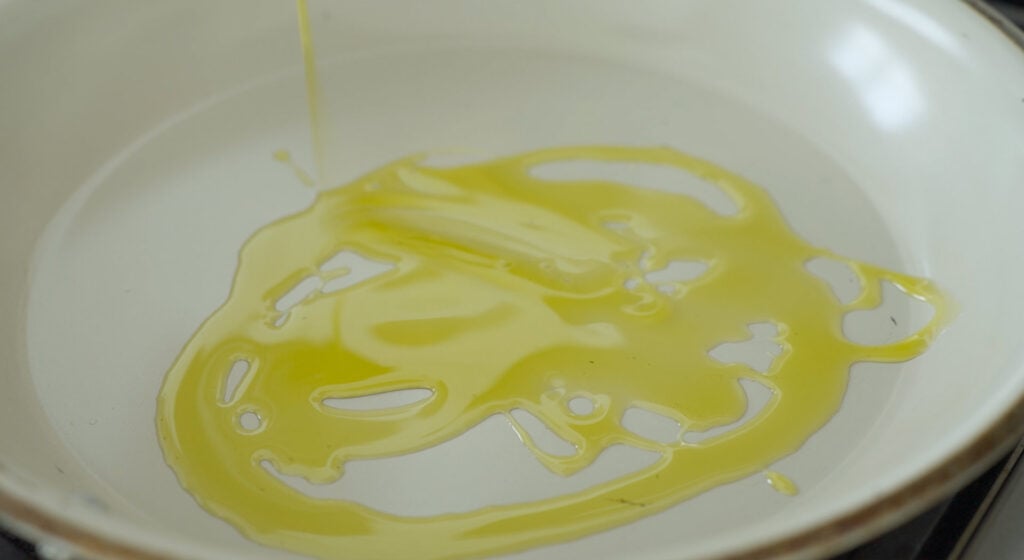 oil in a pan