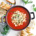Baked Goat cheese in a pan
