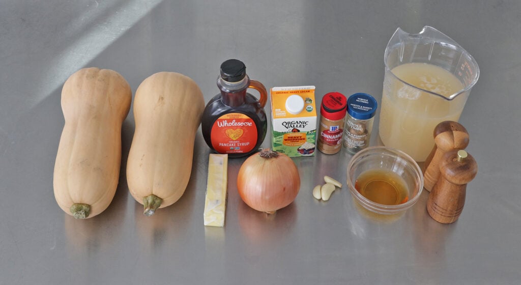 Butternut Squash Bisque ingredients