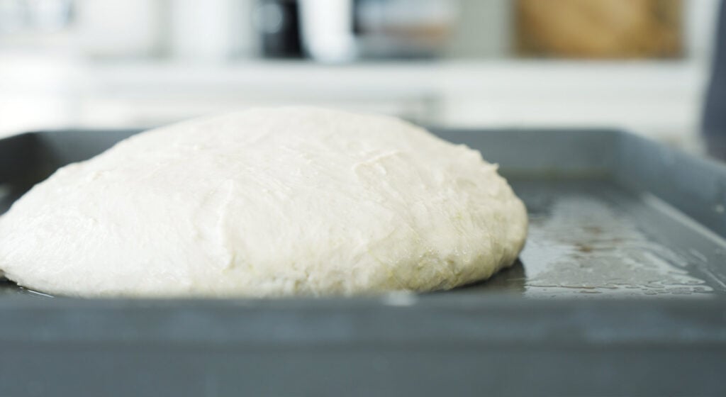 dough on a pan