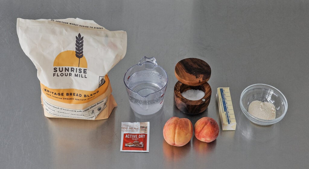 peach focaccia ingredients
