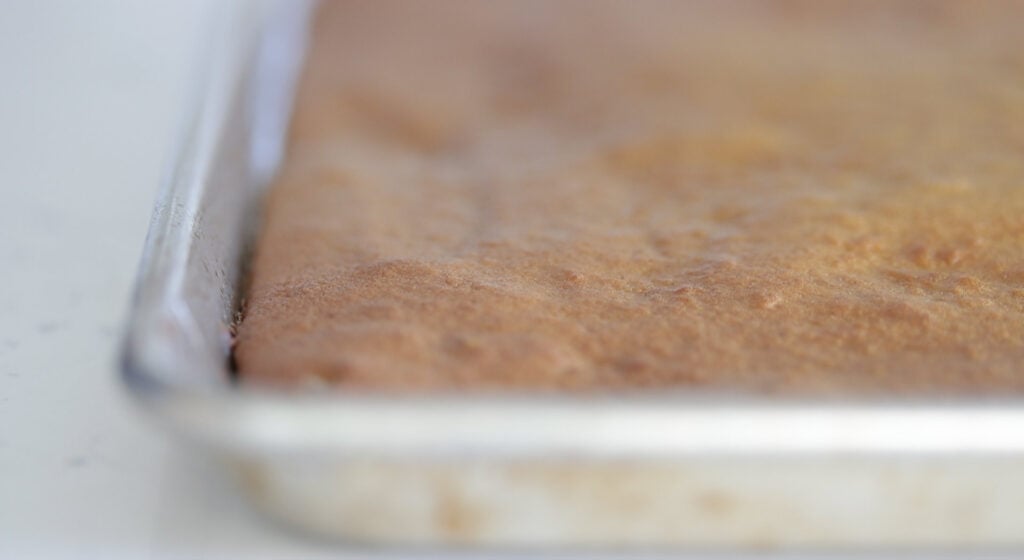 cake cooling off on a rack